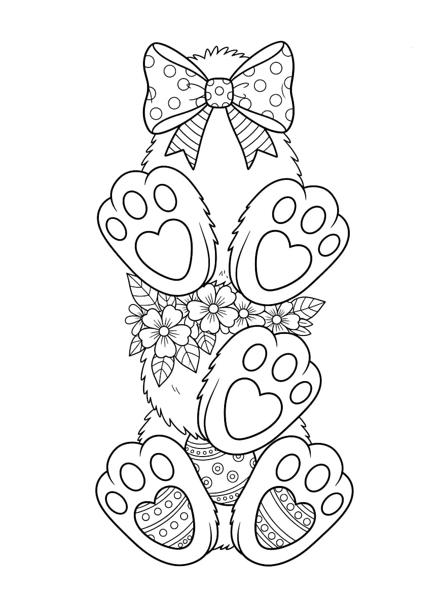 Patas de coelho da Páscoa.