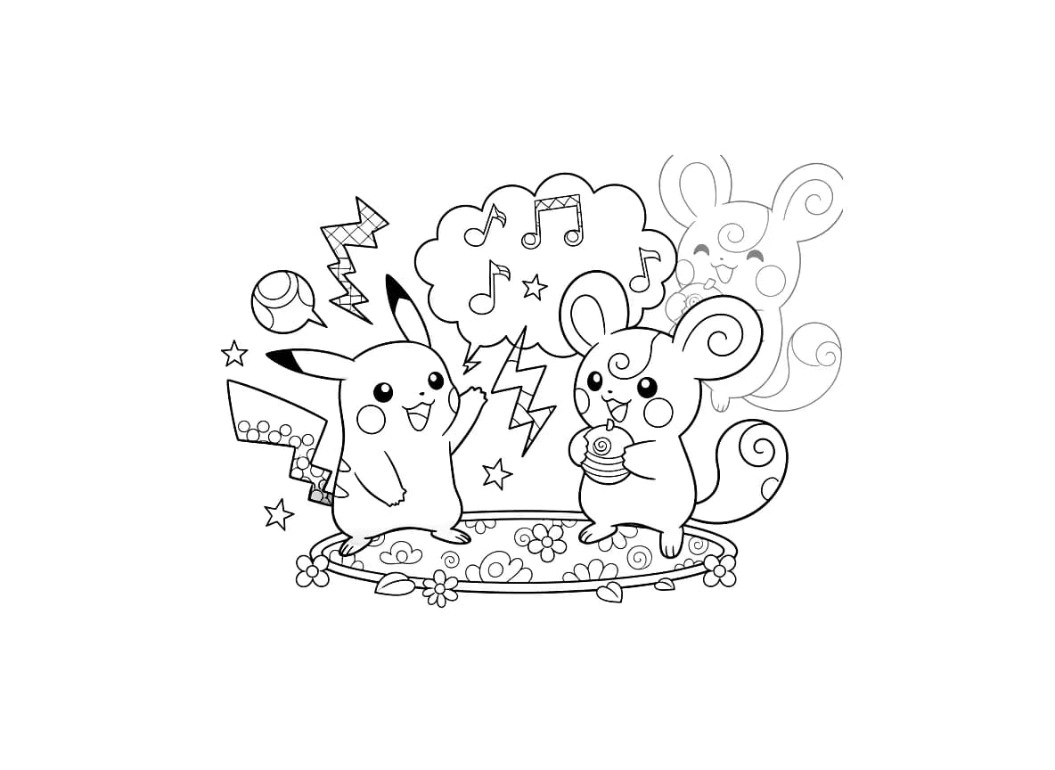 Two cartoon creatures facing each other.