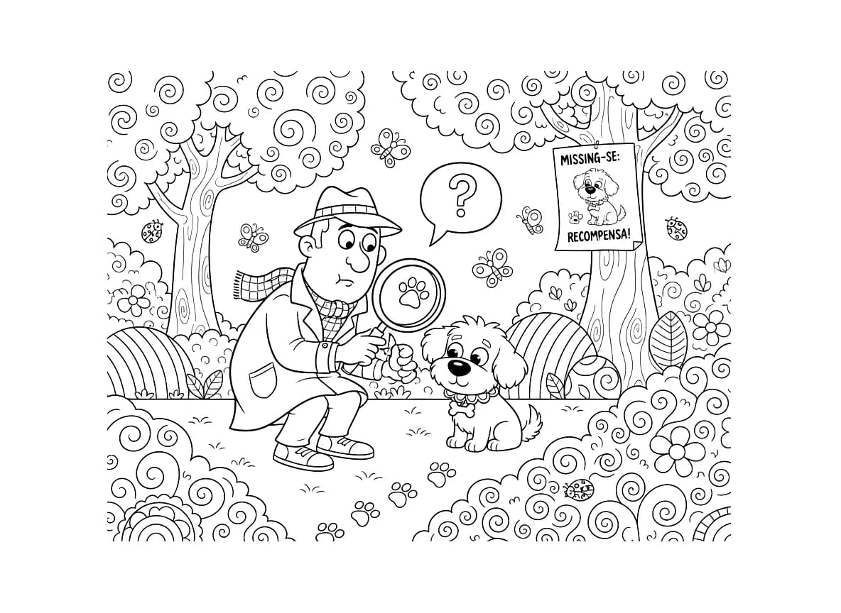 A detective investigating a missing dog case.