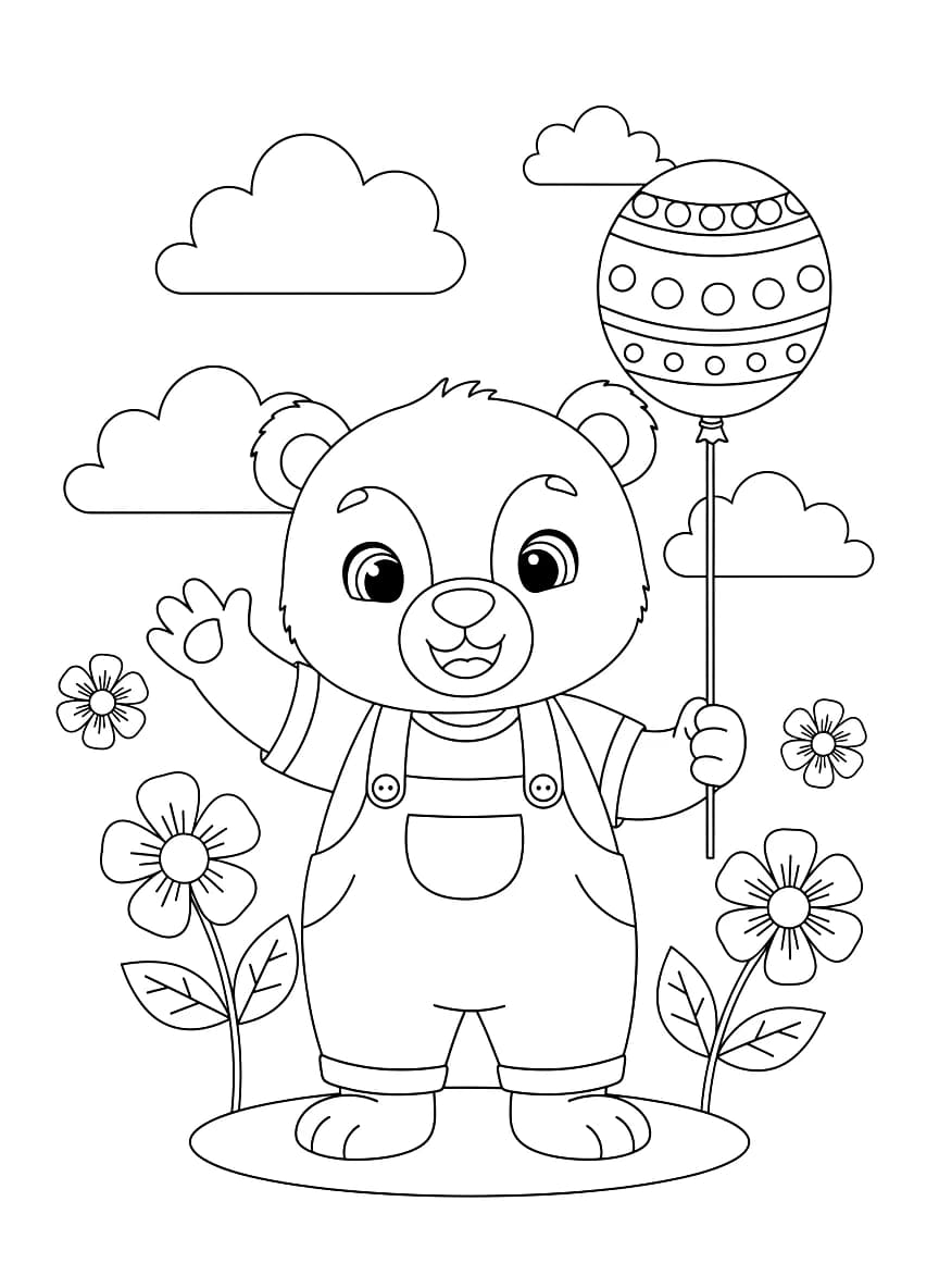 Um ursinho sorridente.