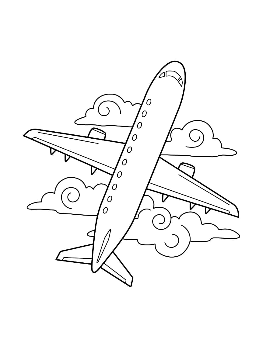 Um avião de passageiros voando pelo céu.