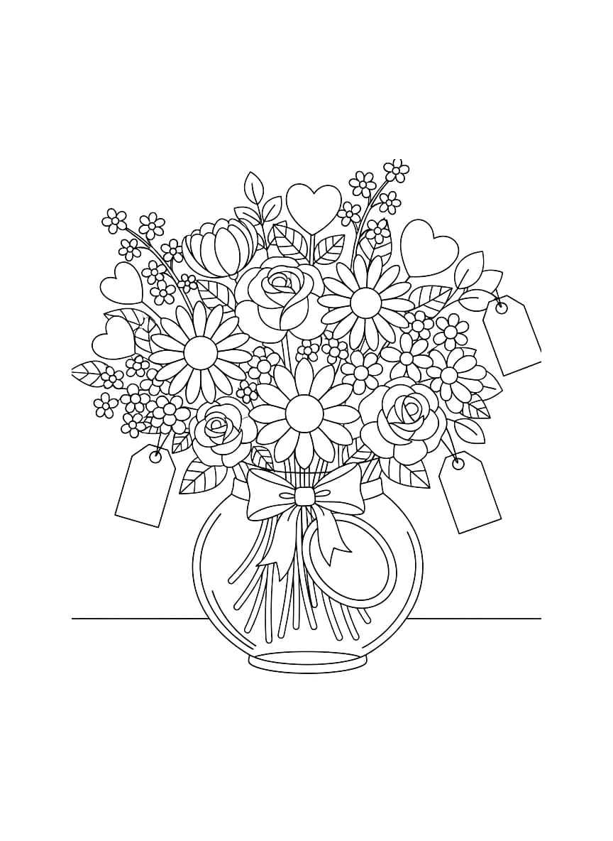 A vase of flowers for Mother's Day.