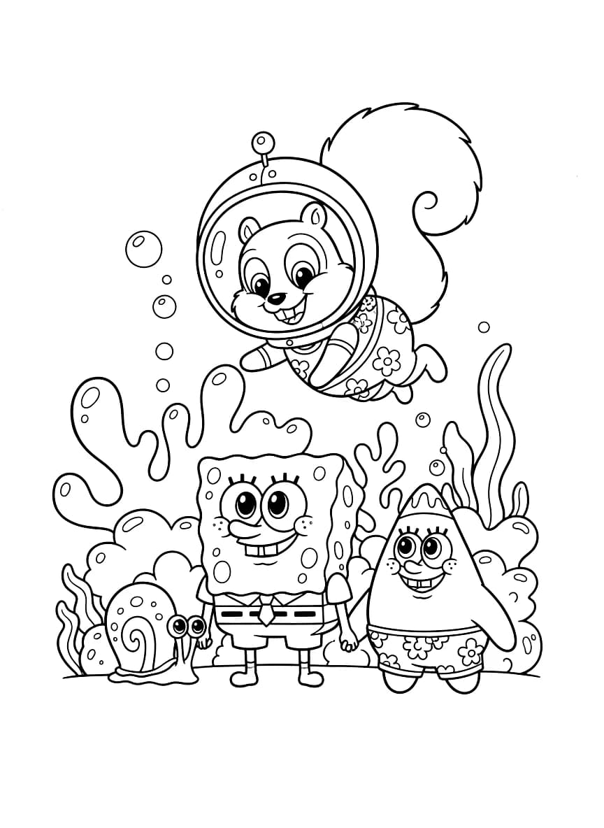 Amigos do mar se divertem juntos.
