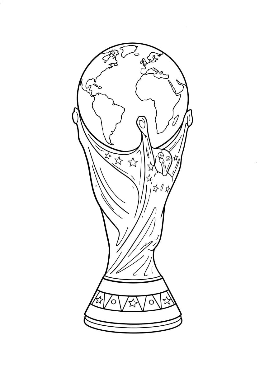 تلوين كأس العالم.