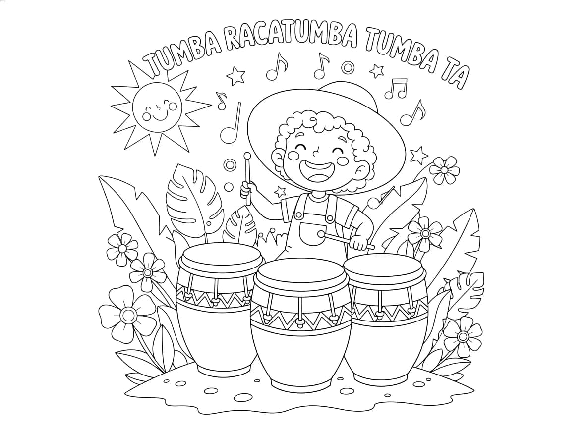 A child playing a drum.