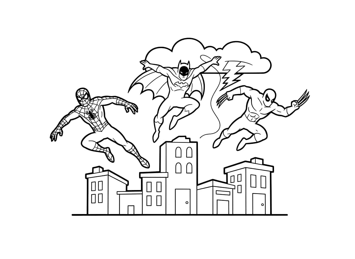 Three superheroes are on a mission to save the city.
