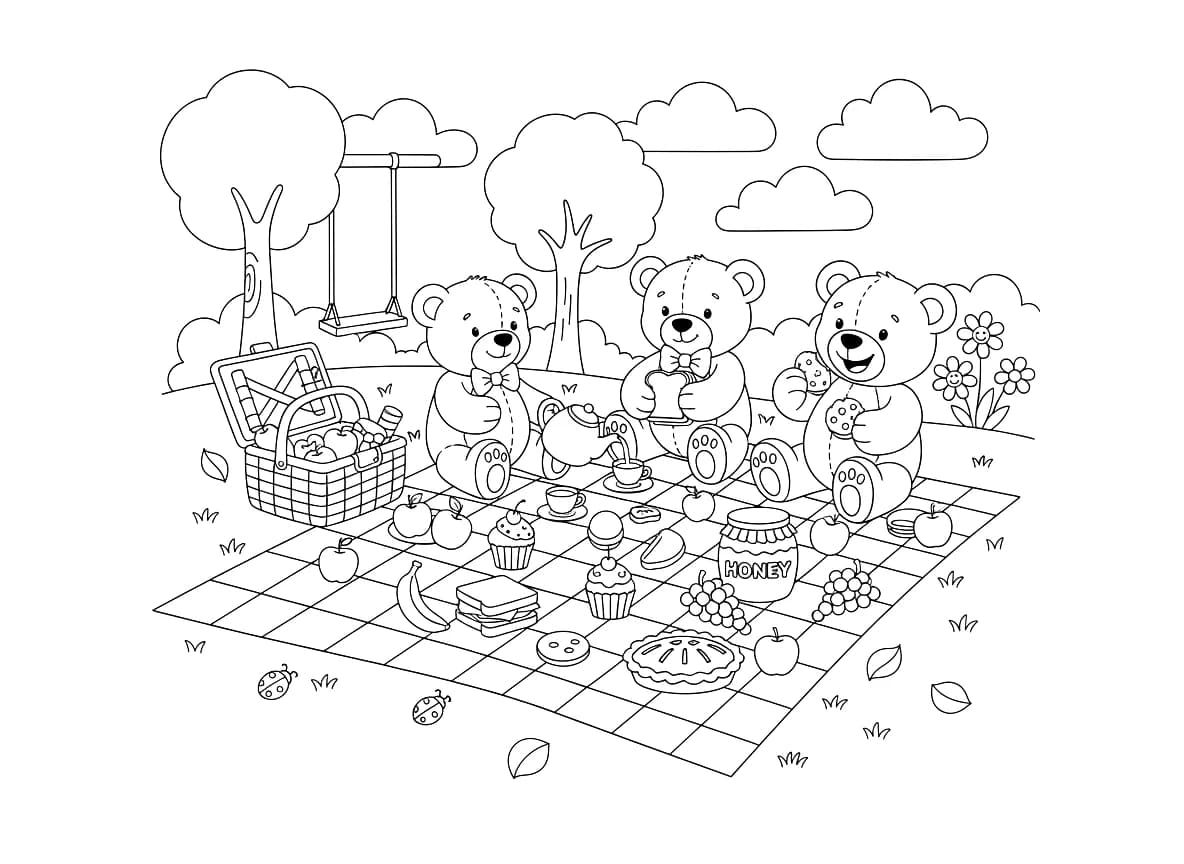 A teddy bear picnic party.