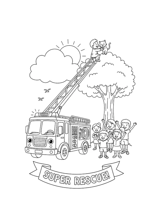 A fire truck responding to an emergency.