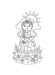 A doll with a dress.