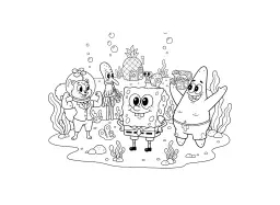 Amigos do mar brincando juntos.