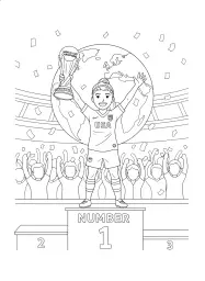 A soccer player celebrating after a victory.