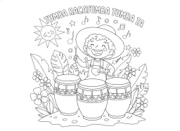 A child playing a drum.
