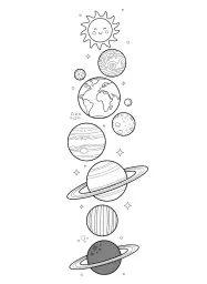 Alle planeten in ons zonnestelsel.