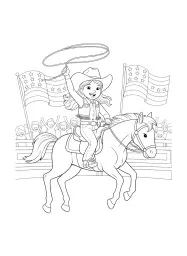 A young girl at a rodeo.